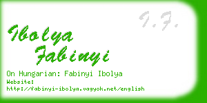 ibolya fabinyi business card